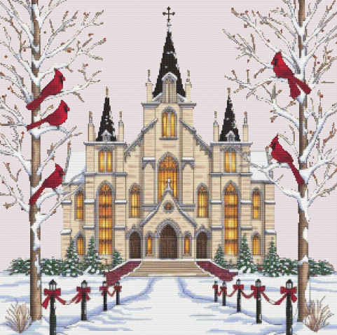 Snowy Blessings Cross Stitch Pattern